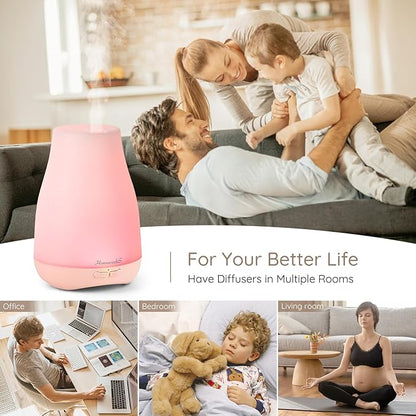 Homeweeks Diffusers, 100ml Colorful Essential Oil Diffuser - Image 2