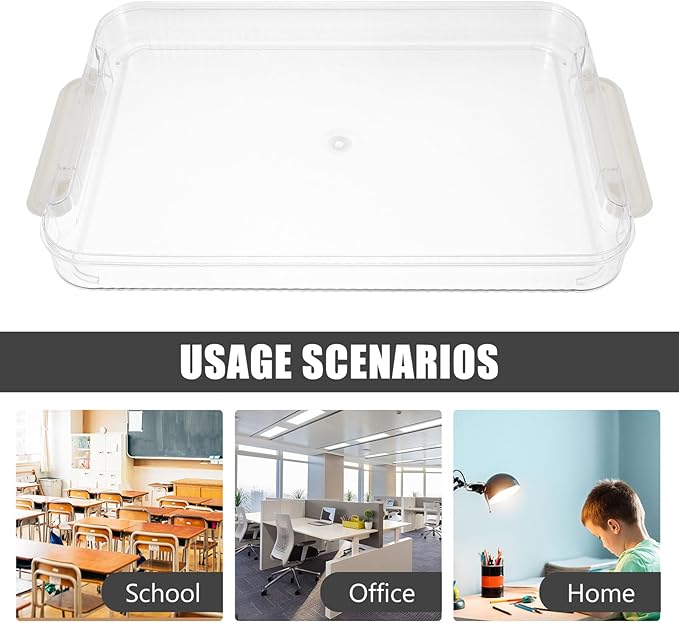 Gadpiparty A4 File Box Small Plastic Storage Box Document Organizer Certificate - Image 3