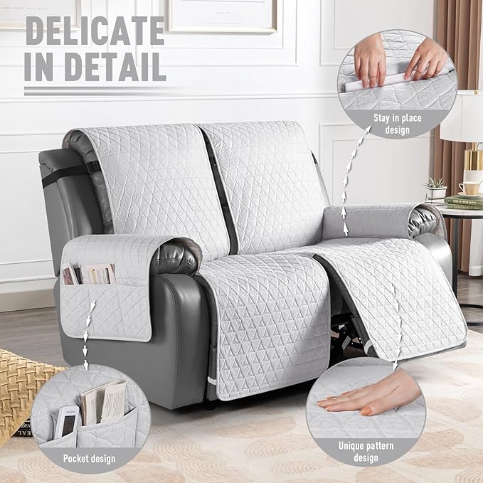 TAOCOCO 100% Waterproof Recliner Cover, Non-Slip Washable Reclining Couch Cover - Image 6