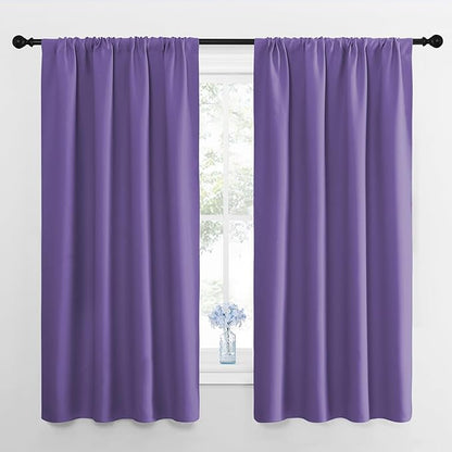 NICETOWN Blackout Curtains for Living Room, Lilac Purple, 2 Panels, 42 by 63 by NICETOWN