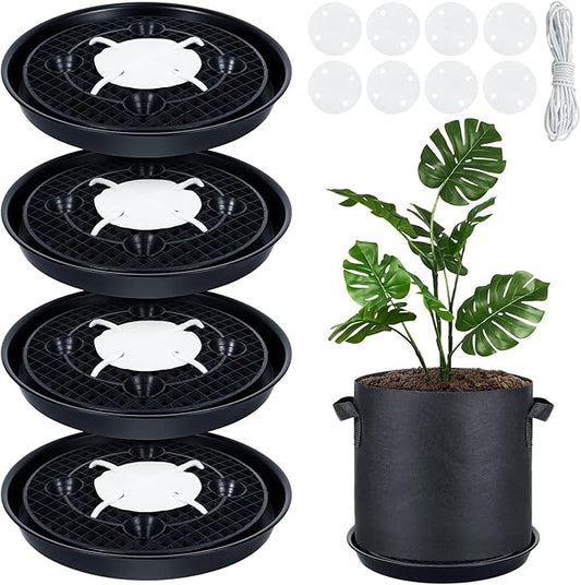 4 Pack 14'' Self-Watering Fabric Pot Base by POILKMNI