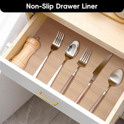 Shelf and Drawer Liner for Kitchen Cabinet，Non Adhesive Durable EVA Shelf Paper - Image 8
