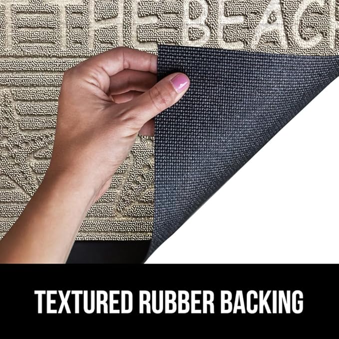 GORILLA GRIP 100% Waterproof All-Season WeatherMax Doormat, US Designed Natural - Image 5