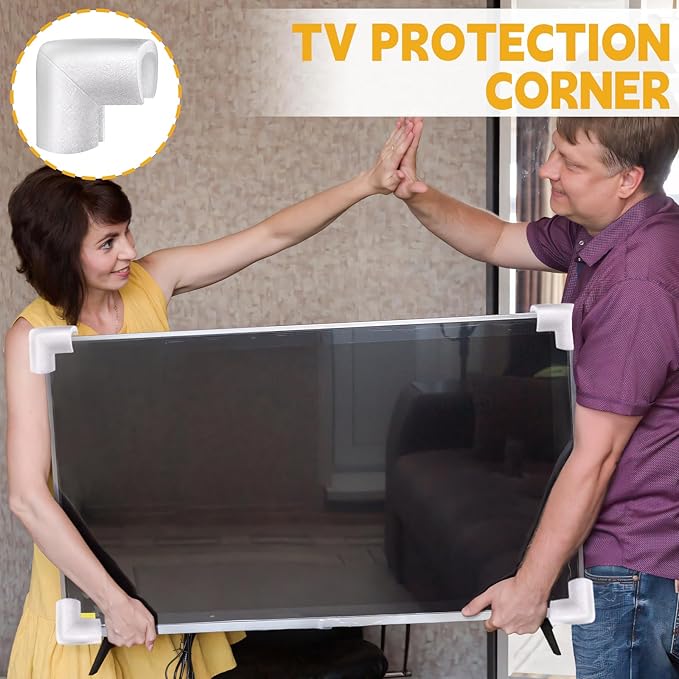 36 Pcs Foam Corner Protectors for Shipping, L-Shaped Edge Guards for TV Moving - Image 6
