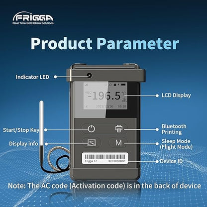 Frigga T72 4G/5G Temperature Monitor Real-Time Reusable Temperature Data Logger - Image 9