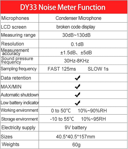 High Precisions Sound Leveling Meter Decibel Noise Tester Digital Noise Meter - Image 3
