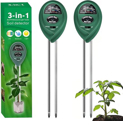 2 Pack Soil Tester, 3-in-1 Plant Moisture Meter Light and PH Tester Garden Lawn by Maxsolve