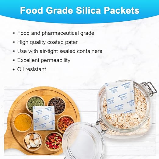 Desiccant Packs for Storage – 10 Gram 80 Packs Moisture Absorbers for Food - Image 4