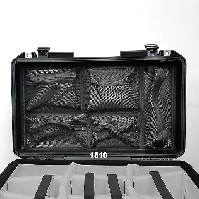 LAFENLIN Lid Organizer for Pelican 1510 Case, 5 Mesh Pockets Storage Organizer by LAFENLIN-HardCaseLock