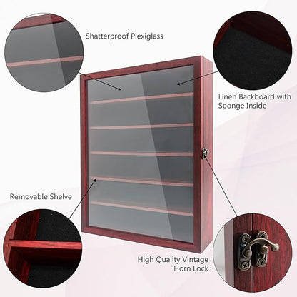 Shadow Box Frame with Removable Shelves, Coins Military Medals Pins Wedding - Image 4