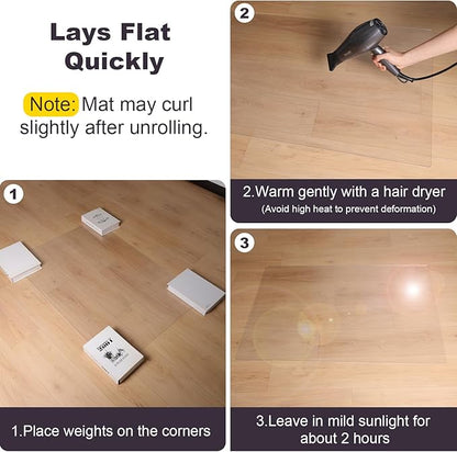 3'×4' Frosted Clear Waterproof Area Mat - Image 5
