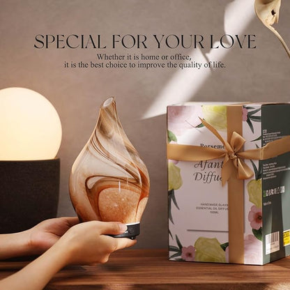 Porseme 150ml Essential Oil Diffuser Glass Color Changing Aroma Air Diffusers - Image 6