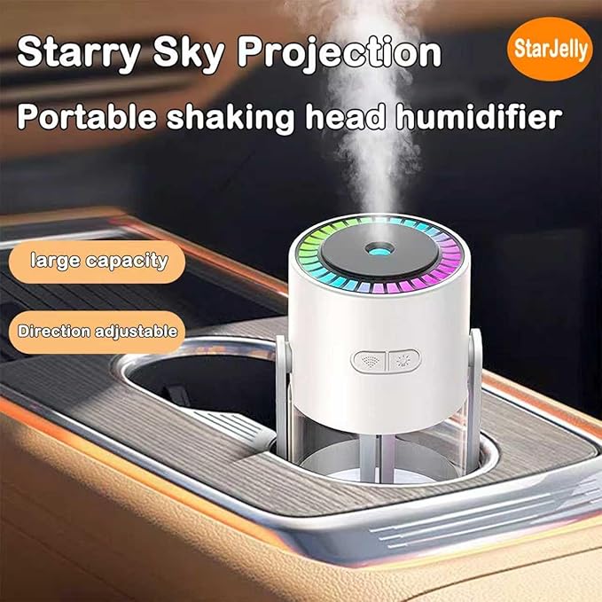 Portable Starry Sky Projection Humidifier, USB Mini Humidifier, 360° Rotating - Image 3