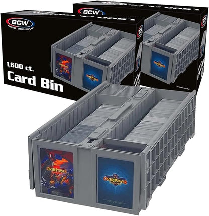 BCW Collectible Card Bin – | Holds up to 1600 Cards | Plastic Storage Box by BCW