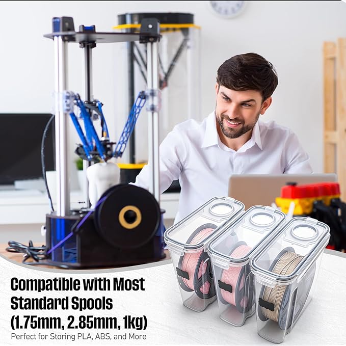 8 Pack 3D Printer Filament Storage Box - Image 4