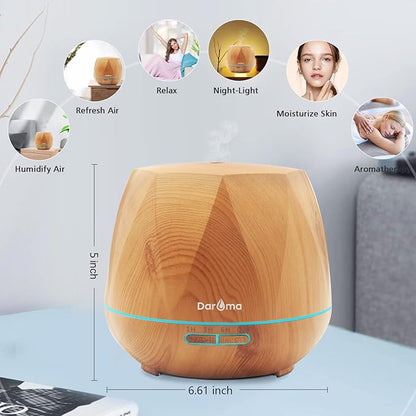 550ml Essential Oil Diffuser, DAROMA Upgraded Remote Control 6 in 1 - Image 6