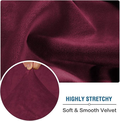 H.VERSAILTEX Velvet Stretch Couch Cushion Cover Plush Cushion Slipcover - Image 5