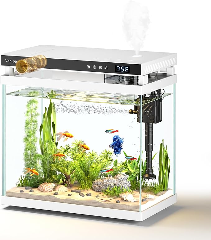 Fish Tank Aquarium, 2.2 Gallon Smart Fish Aquarium Kits by VEHIPA