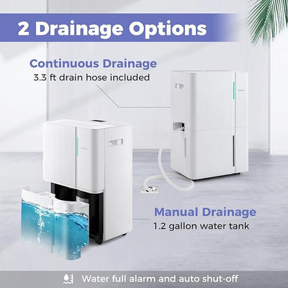 COSTWAY 74 Pints Dehumidifier for Basement, 6000 Sq.Ft Dehumidifier - Image 7