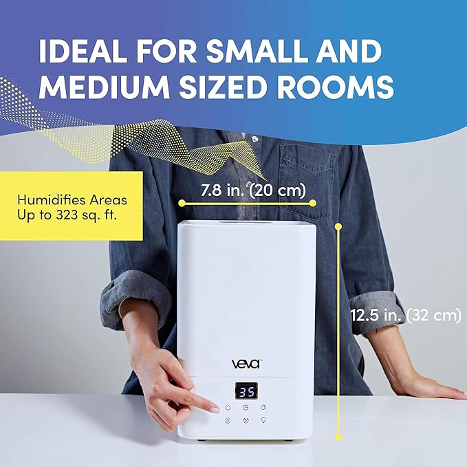 VEVA Humidifiers for Bedroom Large Room 4.5L, Cool Mist Water Vaporizer - Image 2