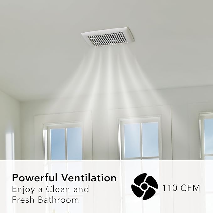 Broan-NuTone Bathroom Exhaust Fan, Easy Install, Powerful 110 CFM, Quiet 1.0 - Image 4