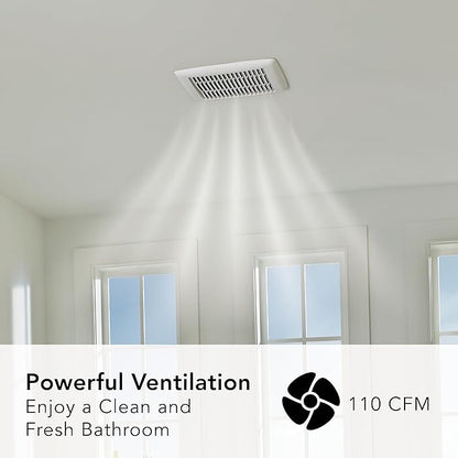 Broan-NuTone Bathroom Exhaust Fan, Easy Install, Powerful 110 CFM, Quiet 1.0 - Image 4