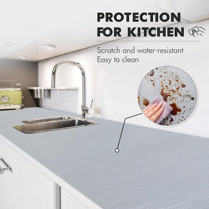 Viseeko Shelf and Drawer Liner for Kitchen Cabinet, Non-Adhesive Cabinet Liners - Image 2