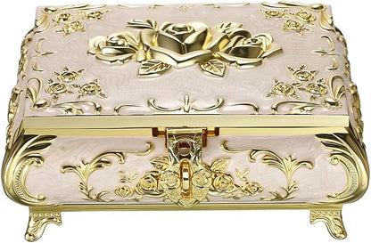 Hipiwe Jewelry Storage Chest Rectangular Keepsake Storage Box Trinket - Image 9