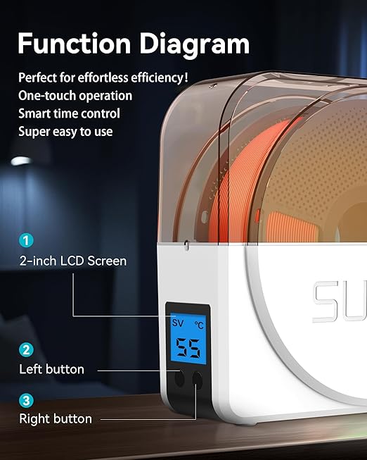 SUNLU Official Filament Dryer S1 Plus, Built-in Circulation Fan, Filament Dryer - Image 4