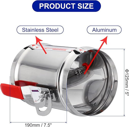 PATIKIL HVAC Duct Manual Volume Backdraft Damper, 5 Inch, Airflow Ducting - Image 2