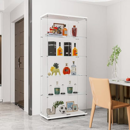 Yoluckea 5 Shelves Glass Display Cabinet - Image 5