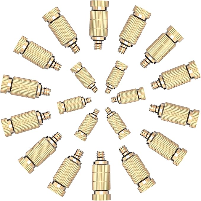 Brass Anti-drip Fogging Spray Head Outdoor Cooling System, 0.012" Orifice 10/24 by SdeNow