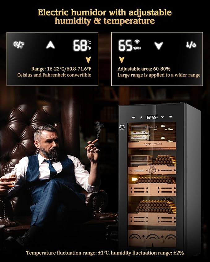 Electric Cigar Humidor, 105L Cabinet up to 900 Cigars - Image 2