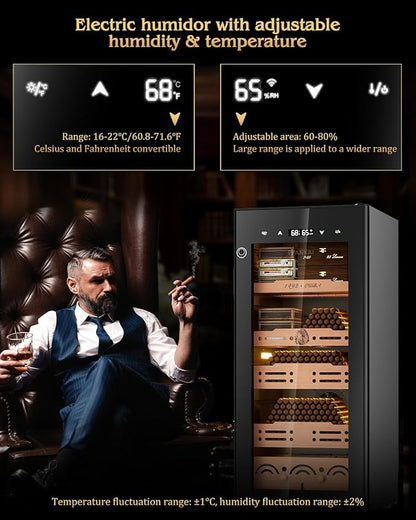 Electric Cigar Humidor, 105L Cabinet up to 900 Cigars - Image 2