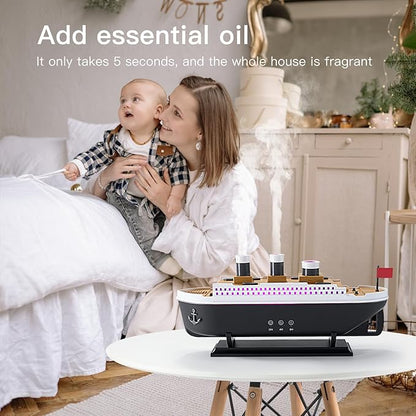 Titanic Humidifier 250ml, Essential Oil Diffuser Cool Mist Ultrasonic Aroma - Image 6