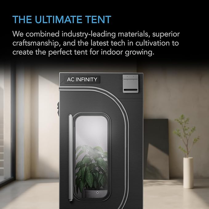 AC Infinity CLOUDLAB 733, Advance Grow Tent 3x3, Thickest 1" Poles, 2000D Mylar - Image 2