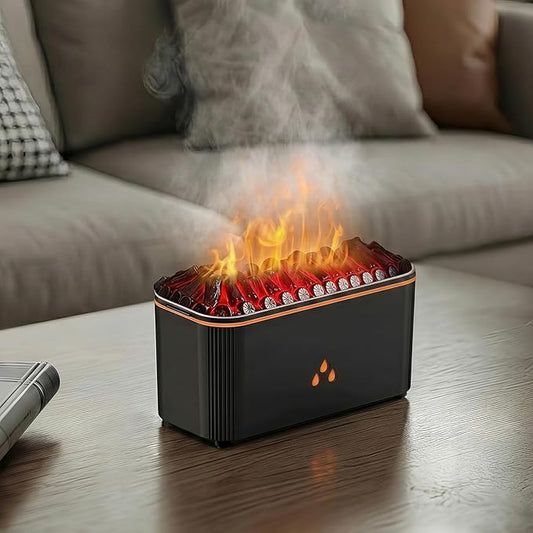 Essential Oil Diffuser, Flame Air Aromatherapy Diffuser, 7 Color Changing Light by Unknown