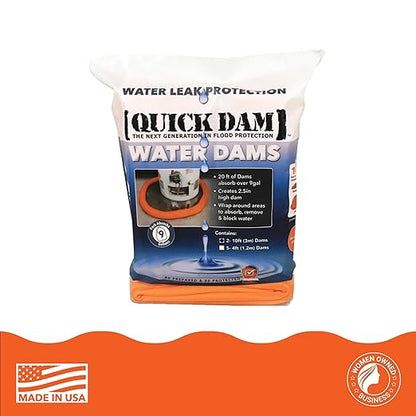 Quick Dam WUB210-2 Water Activated Flood Barrier – 10 ft, Absorbs 3.1 Gallons - Image 2