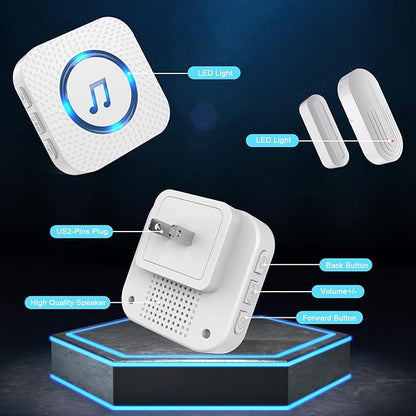 Door Chime, SanJie Wireless Door Sensor Chime When Door Opens, Door Entry Alarm - Image 8