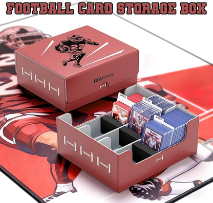 Mlikero Football Card Storage Box, Trading Card Storage Box Oversized Fits - Image 2