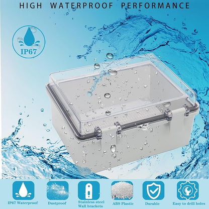 Waterproof Outdoor Electrical Box Junction Box Weatherproof IP67 ABS Plastic - Image 2