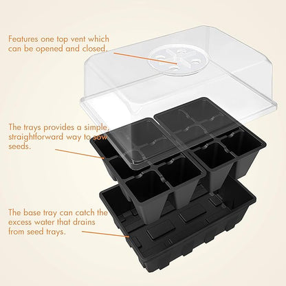 Gardzen 10 Pack Seed Starting Tray, Plant Germination Trays, Seed Starter Kit - Image 2
