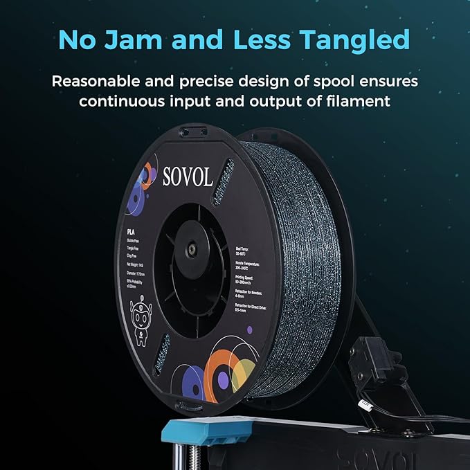 Sovol 3D Printer Luminous Filament, Glow in The Dark PLA 1kg Spool 3D Printing - Image 4