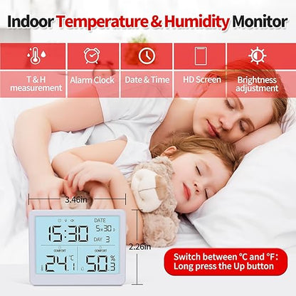 Indoor Digital Thermometer & Humidity Meter, Home Hygrometer Temperature Gauge - Image 2