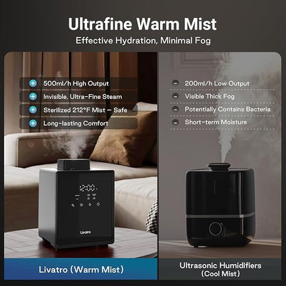Stainless Steel Humidifier, 3L Warm Mist Humidifier, Easy Clean - Image 5