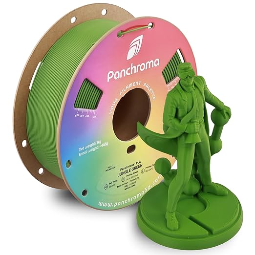 Panchroma PLA Jungle Green 3D Printer Filament, 1kg Spool, High Speed Printing by Polymaker