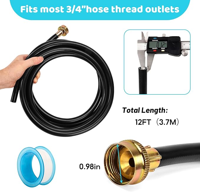 Dehumidifier Drain Hose 3/4 Inch FHT, 12 Ft, - Image 2