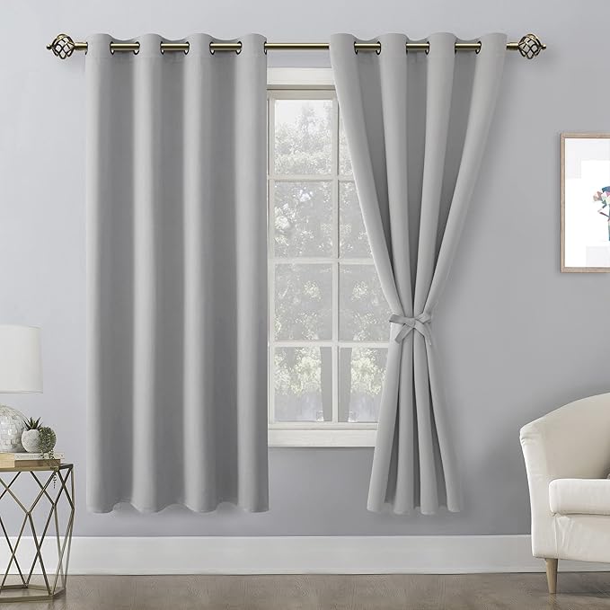 Hiasan Blackout Curtains for Bedroom, 52 x 63 Inches Length - Image 2
