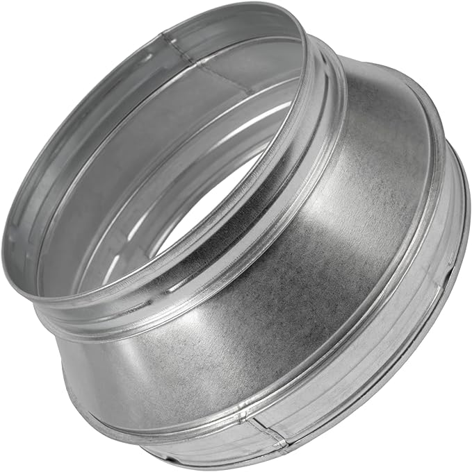 Vent Systems 10" Inch to 8" Inch Duct Reducer – Galvanized Steel HVAC Pipe by VentSystems