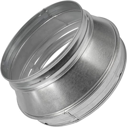 Vent Systems 10" Inch to 8" Inch Duct Reducer – Galvanized Steel HVAC Pipe by VentSystems